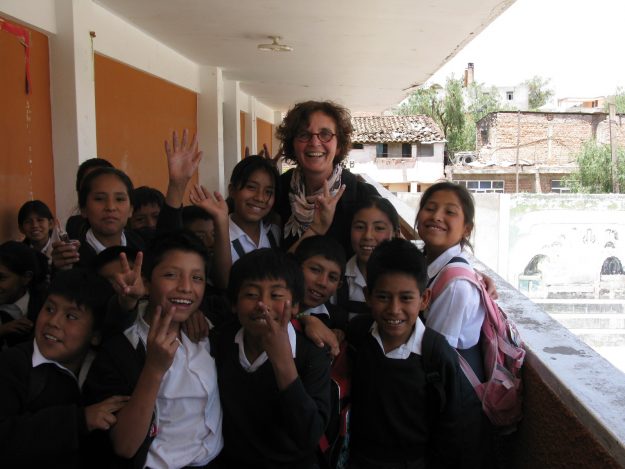 MACHTELD VAN DEN NOORTGATE, Leerkracht VISO Cor Mariae, Brakel. Foto: Zuidactie Casa Cosma, Peru, 2012 (voor corona).