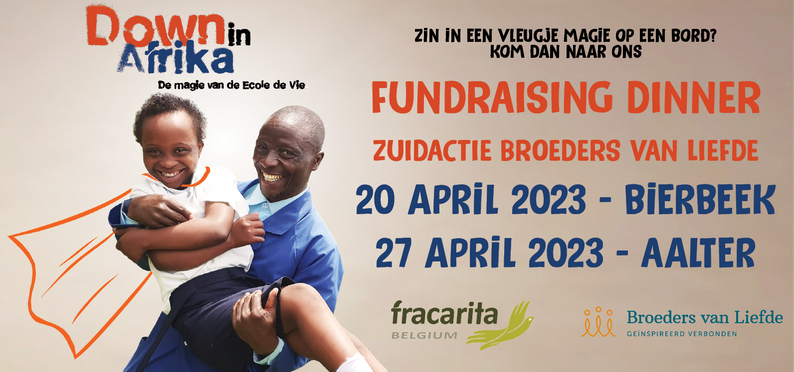 Inschrijving fundraising dinner 2023 Fracarita Belgium Broeders van Liefde
